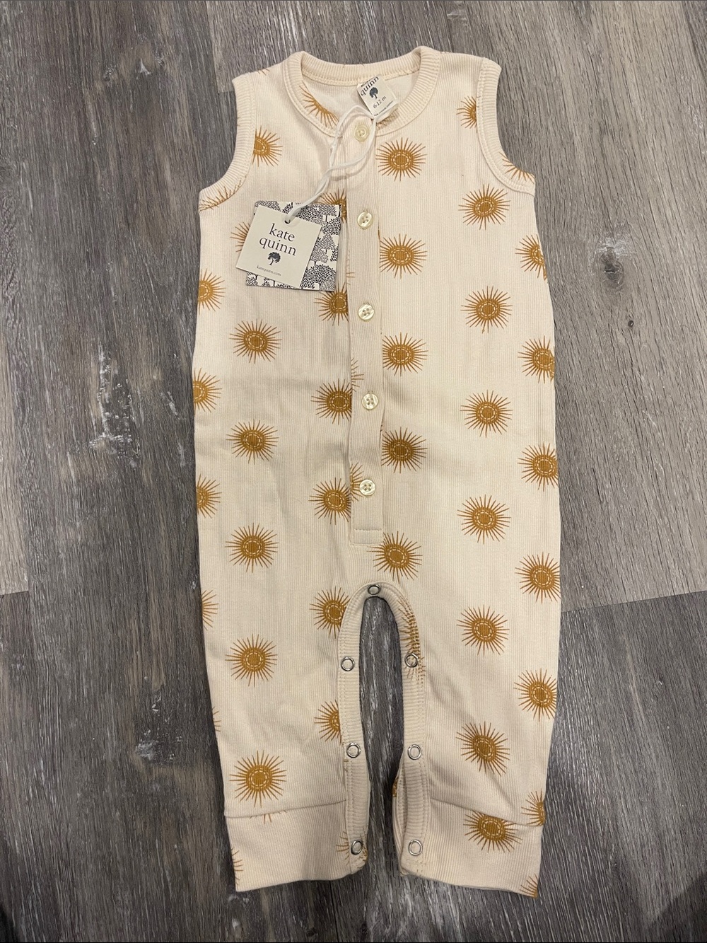 kate quinn Cream One-Piece with Golden Sun Print
